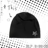 Gorro de Malha Tendência Y2K com Aplique de Estrela para Mulheres, Quente para Outono e Inverno, Estilo Punk Subcultura