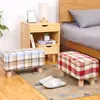 Banco para cambiar zapatos de madera maciza Reposapiés Banco para recibidor Reposapiés Taburete Taburete de sofá de tela Taburete rectangular al pie de la cama