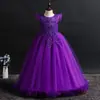 Vestido de Anfitriona para Niños Vestido de Princesa Bordado con Malla para Niños Mayores Vestido para Niñas de Actuación Nocturna