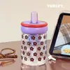 Taza de Plástico Nueva de Verano para Estudiantes Hombres y Mujeres, Portátil y Elegante, Resistente a Altas Temperaturas con Popote, Taza de Agua