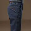 Outono de 2026 Novas Calças Casuais Masculinas Tendência Versátil Elástico Calças Sociais Slim Fit Perna Reta Duráveis Calças de Trabalho