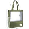 Bolsa de malla para examen Bolso tote de un hombro Bolsa para tutor Bolsa con cremallera Archivo A4 datos Malla transparente capacidad