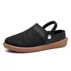 Sandálias Slip-On de Verão para Mulheres, Novo Estilo, Malha Respirável, Sapatos de Mãe com Solado Macio, Antiderrapantes, Bico Fechado, Calçados Slip-On Confortáveis