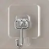 Ganchos de Pared Fuertes Adhesivos para Cocina, Ganchos Transparentes de Alta Resistencia, Sin Clavos, Sin Dejar Rastro, para Puertas y Dormitorios, Ganchos Pegajosos Sin Taladro
