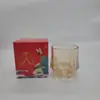 Copo de Vidro Hexagonal Transparente Colorido de Luxo Leve Copo de Cerveja Doméstico Copo de Suco Água Copo de Chá Copo de Bebida para Sala de Estar Venda por Atacado