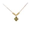 Collar de cuentas doradas de hierba de la suerte de Vietnam Shin, colgante de trébol de cuatro hojas chapado en oro y latón, collar de moda para mujer, suministro en vivo