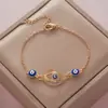 Retención de Color Galvanizado Ojo de Diablo Trébol de Cuatro Hojas Ojo de Diamante Pulsera Moda Femenina Simple Comercio Electrónico Transfronterizo Joyería Comercio Exterior