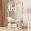 Cabideiro Móvel de Chão Moderno para Uso Doméstico no Quarto, Cabide para Roupas de Dormir e Sujas, Prateleira de Armazenamento para Roupas e Chapéus