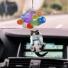 Gato y Perro de Globo Coloridos Decoración Animal Colgante para Espejo Retrovisor de Coche Colgante Plano Llavero de Mochila Accesorios Colgante
