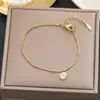Pulseira Meichen Estilo Europeu e Americano Cor Dourada 18K Não Desbota Simples Versátil Personalidade Moda Luxo Leve Joias Transfronteiriças para Mulheres