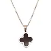 Collar Transfronterizo de Acero Inoxidable Tohm Europeo y Americano, Colgante Femenino de Trébol de Cuatro Hojas, Joyería de Cadena para Clavícula de Gama Alta que No se Desvanece