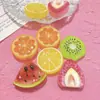 Frutas Simuladas Kiwi Sandía Fresa Rodajas Pegamento de Crema DIY Accesorios para el Cabello Llavero Flor para Zapatos Joyería de Resina