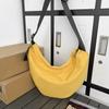Bolso cruzado casual estilo coreano de gran capacidad para mujer, bolso simple para el trabajo, bolso de hombro casual, bolsa de deporte tipo "dumpling" para niños