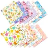 12 Hojas/Paquete Compra Directa Transfronteriza Nuevo Decoración de Huevo de Pascua y Conejo Diario Personalizado Material de Fondo DIY Papel