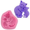 Pessoalmente amor materno tamanho abraço gato bolo molde DIY silicone açúcar ferramentas de cozimento gelo H2989 ovos
