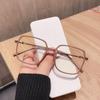 Óculos Retrô Artísticos Estilo Coreano 2025, Novos, Anti-Luz Azul, Sem Grau, Armação Grande da Moda, Podem Ser Adaptados com Lentes de Grau
