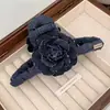 Horquilla de tela vaquera para mujer, con lazo de moda, para la espalda, con forma de tiburón grande
