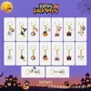 Chaveiro de Gota de Óleo de Halloween Pingente de Fantasma Acessórios para Fantasia de Festa Charme para Bolsa Conjunto de 8 Peças Mais Vendido de Halloween