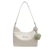Versátil Bolso de Mano Plateado tipo Dumpling para Mujer 2026 Diseño de Letra con Bordado de Arcilla Elegante Bolso Cruzado Bolso de Hombro Estilo Minimalista Urbano