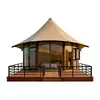 Resort de Acampamento ao Ar Livre, Área de Natureza Selvagem de Luxo, Instalação de Refeições, Hotel Tenda de Luxo de Dois Andares com Ponta Afiada para Natureza Selvagem