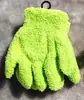 Luvas de veludo coral branco de inverno para crianças, homens e mulheres, luvas fofas para performance infantil, luvas de cinco dedos espessadas, atacado