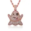 Amazon Transfronterizo Fantasma de Halloween Divertido Colgante Personalizado de Cara de Fantasma Collar de Moda con Personalidad Cruzada para Hombres y Mujeres Venta al por Mayor