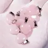Colgante de Corazón de Amor de Ágata Rosa Transfronterizo 16*6 Colgante de Corazón Durazno Pareja Regalo Coreano del Día de San Valentín