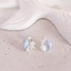 Brincos Ocean Shining Stars Novos brincos azuis de verão com estilo fresco Design Sense Brincos estilo férias à beira-mar para mulheres