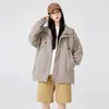 Chaqueta de mujer de moda para primavera y otoño 2026, nueva chaqueta cortavientos impermeable con capucha de alta gama estilo americano de corte holgado para montañismo