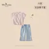 [Xiafan] Novo Estilo de Verão para Bebês e Crianças Pequenas, Conjunto de Roupa para Meninas, Jeans Respirável de Manga Curta, Conjunto de Duas Peças para Bebês Meninas