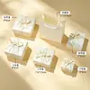 Caja de Joyería de Lujo Ligero con Lazo Almacenamiento de Joyas Pulsera Collar Caja de Embalaje para Regalo Cubierta Cielo y Tierra Caja de Joyería para el Día de San Valentín