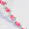 Ribete de Encaje Multicolor Degradado Soluble en Agua Color Rosa, Exclusivamente para Comercio Exterior y Suministro Transfronterizo, Utilizado como Accesorios de Decoración para Ropa