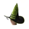 Producción Personalizada de Sombrero de Bruja de Alta Calidad para Carnaval Halloween Malla de Plumas Patrón Cebra Sombrero de Fiesta Festival