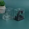 Caja de Exhibición Transparente de Acrílico para Relojes Transfronteriza, Caja de Almacenamiento Individual a Prueba de Polvo para Relojes, Base de Soporte en Forma de C para Relojes
