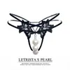 Lencería sexy de encaje Lubai, tanga de perlas masajeadoras de apertura de entrepierna sin extracción, pantalones T insertables para exteriores