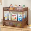 Caja de Almacenamiento para Vajilla de Bebé, Herramientas para Suplementos Alimenticios de Bebé, Mesa para Alimentar, Caja para Biberones, Estante de Cocina Multicapa, Estante de Almacenamiento para Tazones y Palillos