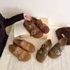 Zapatos Bajos Individuales Retro de Gamuza Francesa para Mujer Otoño 2026 Nuevos Planos de Doble Uso Suela Suave Punta Redonda Mary Janes Birkenstocks