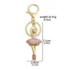 Llavero de botella de perfume con forma de corazón y lazo, estilo dulce y fresco para chica, colgante para bolso de mujer, llavero versátil para bolso