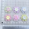 Acessórios coloridos de flor de lírio de desenho animado transparente Componentes DIY Cola cremosa Materiais para grampo de cabelo de resina