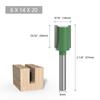 Juego de 6 Piezas de Cuchillos Rectos Verdes con Hojas Simples y Dobles, Cuchillas para Máquina Recortadora, Cuchillas para Ranurar, Brocas para Fresadora de Grabado y Herramientas