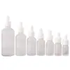 Botella gotero de vidrio esmerilado de punto 10 ml Botella de aceite esencial de hombro redondo Botella vacía pequeña Botella sellada para líquido de esencia