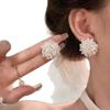 Deléitate en el Jardín ~ Aretes de Orquestación de Perlas Finas con Flores 2025 Nuevos Aretes Calientes Aretes Franceses de Alta Gama