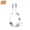 Molde para hornear molde de galleta de dibujos animados molde de azúcar de acero inoxidable Círculo de mousse Molde cortador de música guitarra violín