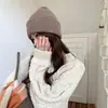 Gorro de lana de alta gama JM para otoño e invierno, gorro de punto de lana pura, doble capa sin costuras, cálido, moderno y versátil