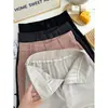 Calças Cigarrete Versáteis de Cintura Alta Finas para Primavera e Verão com Cintura Elástica, Calças Casuais Retas Cropped Femininas Primavera 2025