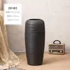 Vaso de Flores Cerâmico Moderno Minimalista Decoração de Flores Secas Ornamento Pote de Cerâmica Grossa Jingdezhen Vaso Grande Preto de Chão Frete Grátis