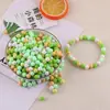 Cuentas Redondas de Color Sólido de 8 mm y 10 mm, Cuentas Sueltas de Resina, Cuentas de Navidad, Pulsera Hecha a Mano de Bricolaje, Separadores con Cuentas, Joyería