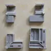 Accesorios para Puertas de Acero Cristalino de Gabinetes de Cocina Código de Esquina de Plástico Conector de Ángulo Recto Conector de Espiga para Puertas de Vidrio Comúnmente Usado