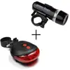 Luz trasera de mariposa suit para bicicleta de montaña faro delantero faro de 5 LED suit de mariposa accesorios de equipo para ciclismo