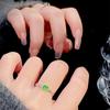 Anel Liso em Prata de Lei S925 Pedra de Alto Carbono Anel de Diamante Quadrado Feminino Estilo Frio Ins Luxo Leve Anel de Nicho Feminino Simples Aberto